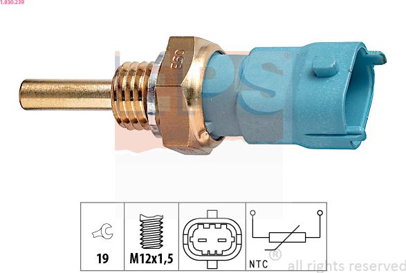 EPS 1.830.239 - Sensor, oil temperature car-mod.net
