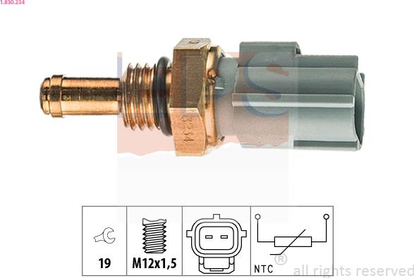 EPS 1.830.234 - Coolant temperature Sensor car-mod.net