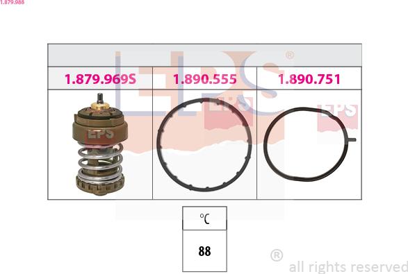 EPS 1.879.988 - Coolant thermostat / housing car-mod.net