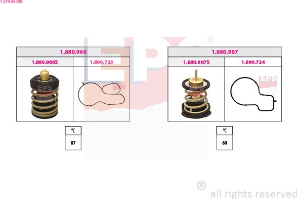 EPS 1.879.983KK - Coolant thermostat / housing car-mod.net