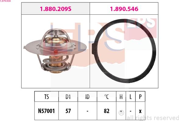 EPS 1.879.938 - Coolant thermostat / housing car-mod.net