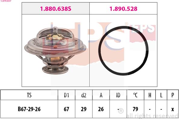 EPS 1.879.937 - Coolant thermostat / housing car-mod.net