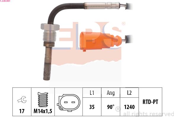 EPS 1.220.061 - Sensor of exhaust gas Temperature car-mod.net