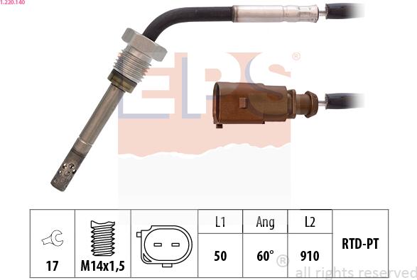 EPS 1.220.140 - Sensor of exhaust gas Temperature car-mod.net