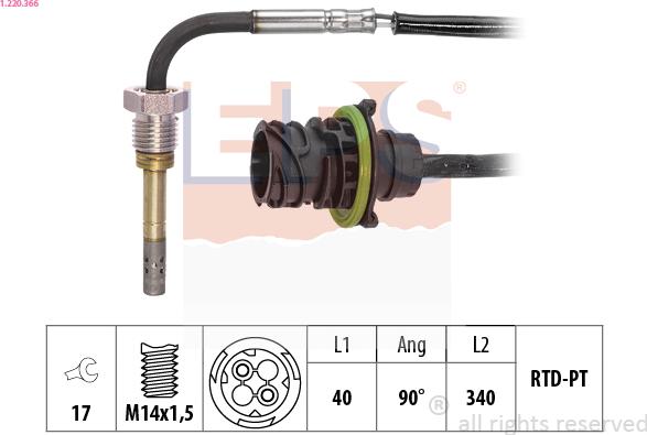 EPS 1.220.366 - Sensor of exhaust gas Temperature car-mod.net