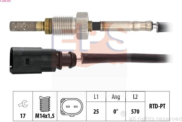 EPS 1.220.241 - Sensor of exhaust gas Temperature car-mod.net