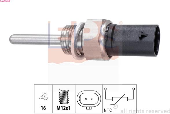 EPS 1.220.258 - Sensor of exhaust gas Temperature car-mod.net