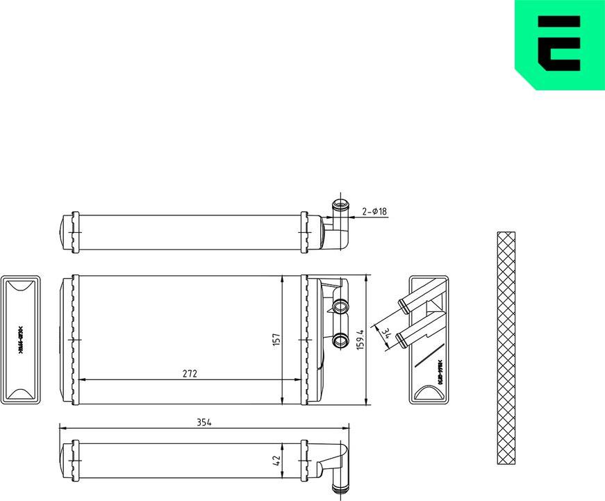 ERA 669577 - Heat Exchanger, interior heating car-mod.net