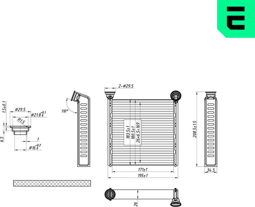 ERA 669200 - Heat Exchanger, interior heating car-mod.net