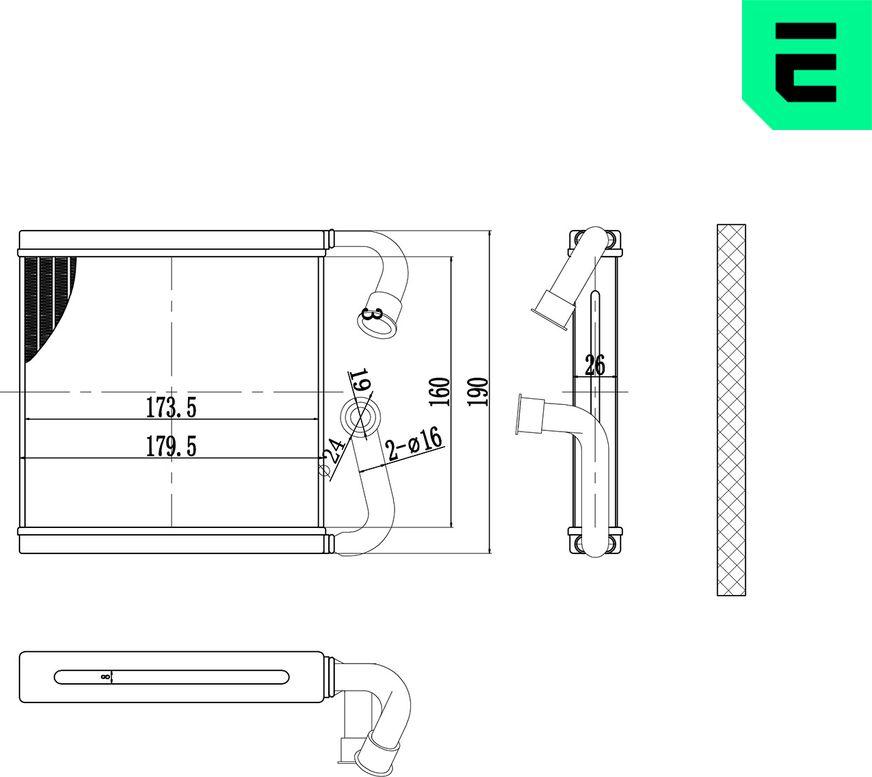 ERA 669202 - Heat Exchanger, interior heating car-mod.net