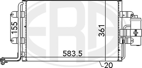 ERA 667062 - Condenser, air conditioning car-mod.net
