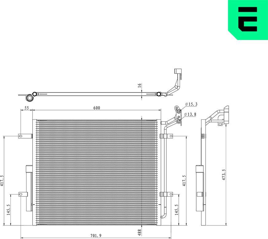 ERA 667372 - Condenser, air conditioning car-mod.net