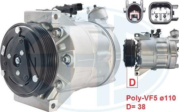 ERA 670090 - Compressor, air conditioning car-mod.net