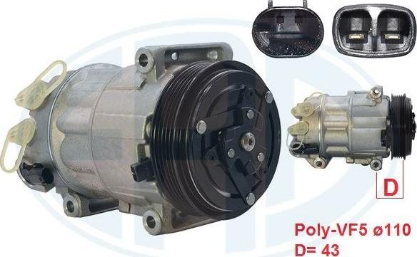 ERA 670091 - Compressor, air conditioning car-mod.net