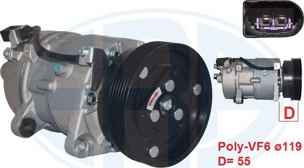 ERA 670056 - Compressor, air conditioning car-mod.net