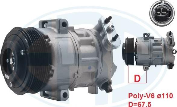 ERA 670019 - Compressor, air conditioning car-mod.net