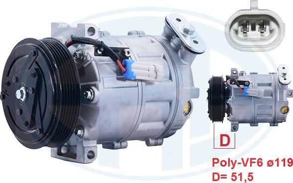 ERA 670148 - Compressor, air conditioning car-mod.net