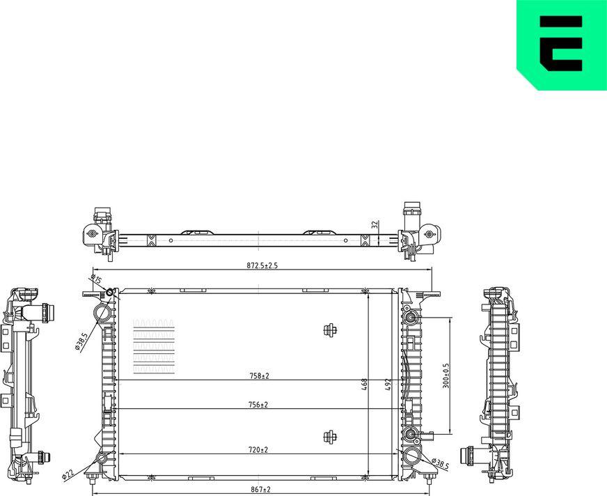ERA 673183 - Radiator, engine cooling car-mod.net