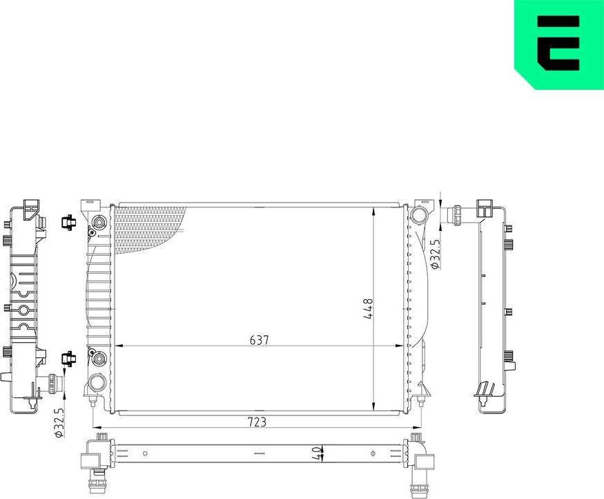 ERA 673248 - Radiator, engine cooling car-mod.net