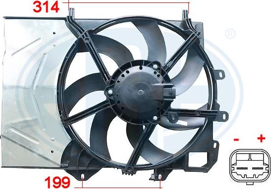 ERA 352043 - Fan, radiator car-mod.net
