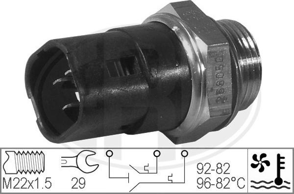 ERA 330214 - Temperature Switch, radiator / air conditioner fan car-mod.net