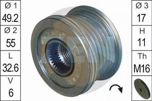 ERA 219071 - Pulley, alternator, freewheel clutch car-mod.net
