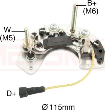 ERA 215498 - Rectifier, alternator car-mod.net