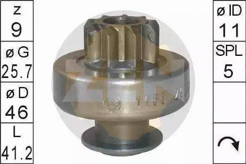 ERA 225772 - Bendix, starter pinion car-mod.net
