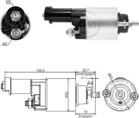 ERA ZM9705 - Solenoid Switch, starter car-mod.net