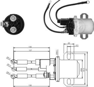 ERA ZM4428 - Solenoid Switch, starter car-mod.net