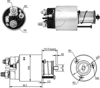 ERA ZM1497 - Solenoid Switch, starter car-mod.net