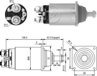 ERA ZM1833 - Solenoid Switch, starter car-mod.net