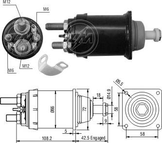 ERA ZM835 - Solenoid Switch, starter car-mod.net