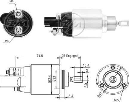 ERA ZM8381 - Solenoid Switch, starter car-mod.net