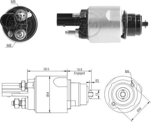 ERA ZM3498 - Solenoid Switch, starter car-mod.net