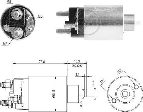ERA ZM3795 - Solenoid Switch, starter car-mod.net
