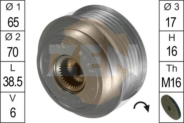 ERA ZN5446 - Pulley, alternator, freewheel clutch car-mod.net