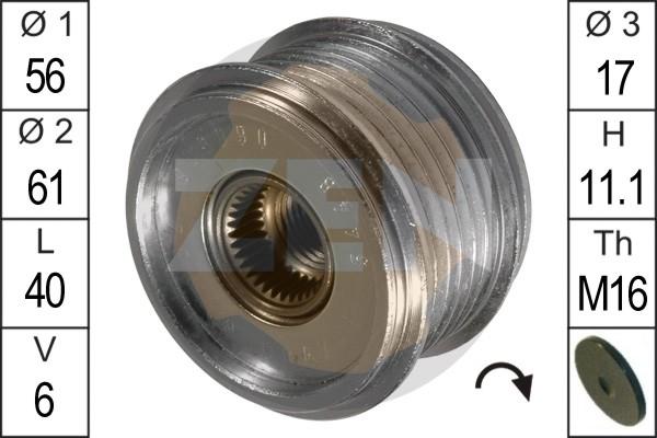 ERA ZN5448 - Pulley, alternator, freewheel clutch car-mod.net