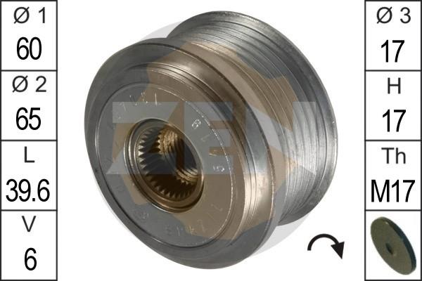 ERA ZN5419 - Pulley, alternator, freewheel clutch car-mod.net