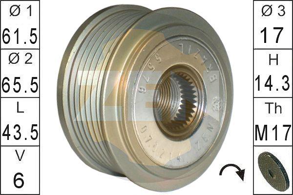 ERA ZN5576 - Pulley, alternator, freewheel clutch car-mod.net
