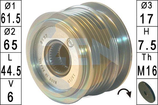 ERA ZN5627 - Pulley, alternator, freewheel clutch car-mod.net