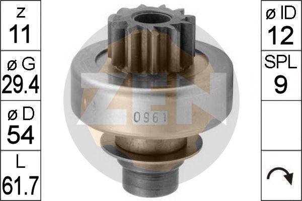 ERA ZN0961 - Bendix, starter pinion car-mod.net