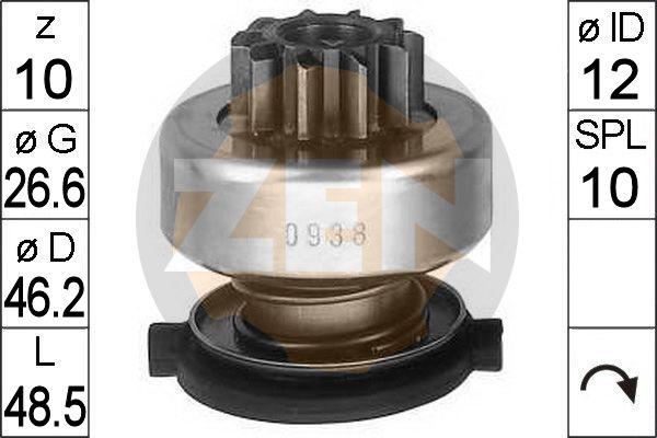 ERA ZN0938 - Bendix, starter pinion car-mod.net