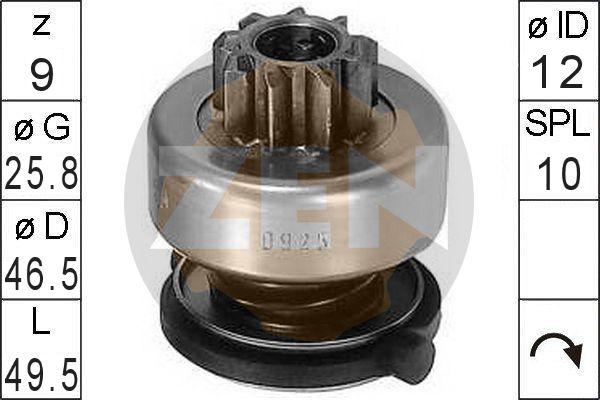 ERA ZN0925 - Bendix, starter pinion car-mod.net