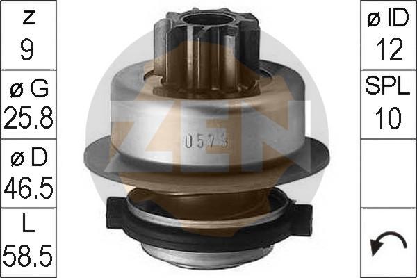 ERA ZN0579 - Bendix, starter pinion car-mod.net