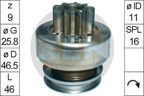 ERA ZN1619 - Bendix, starter pinion car-mod.net