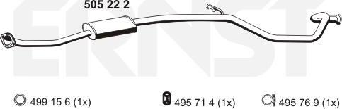 ERNST 505222 - Middle Silencer car-mod.net