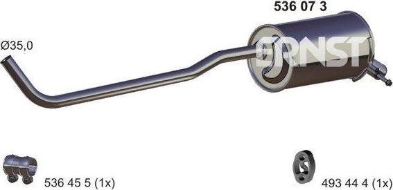 ERNST 536073 - End Silencer car-mod.net
