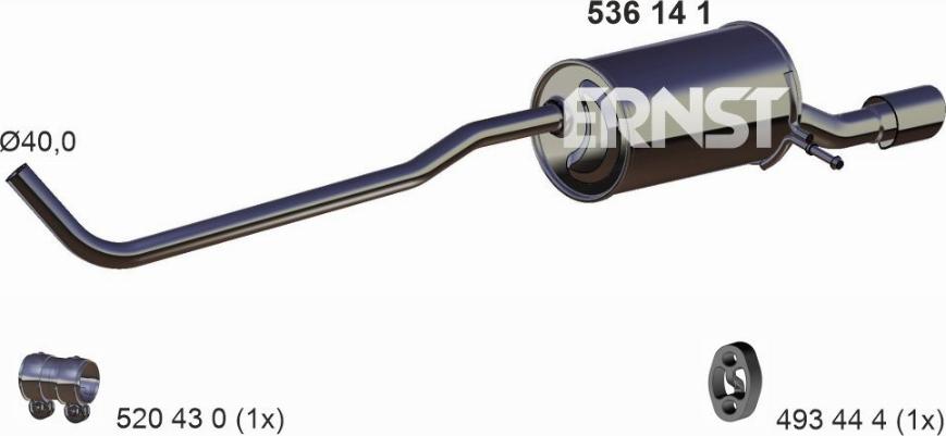 ERNST 536141 - End Silencer car-mod.net