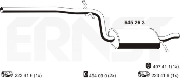 ERNST 645263 - Middle Silencer car-mod.net